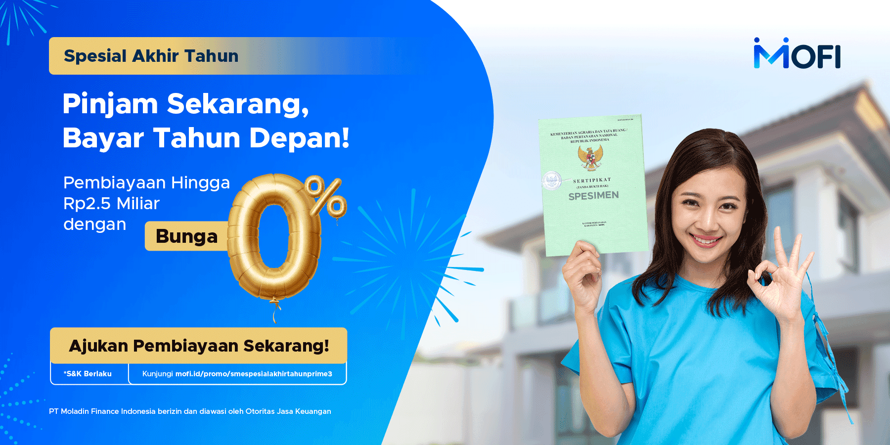 Promo Bunga 0% Pembiayaan SME dengan Jaminan Properti