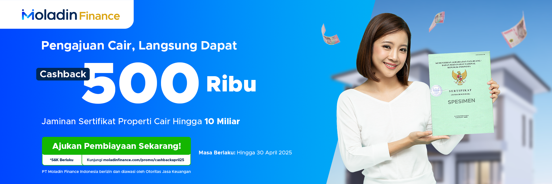 Promo Cashback Rp 500.000 Pembiayaan SME dengan Jaminan Sertifikat Properti