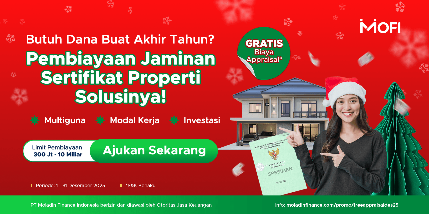 Promo Biaya Appraisal Jaminan Sertifikat Properti Desember 2025