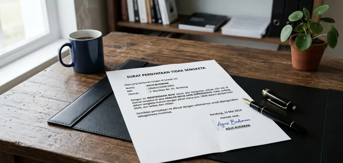 Contoh Surat Pernyataan Tanah Tidak Sengketa dan Cara Membuatnya