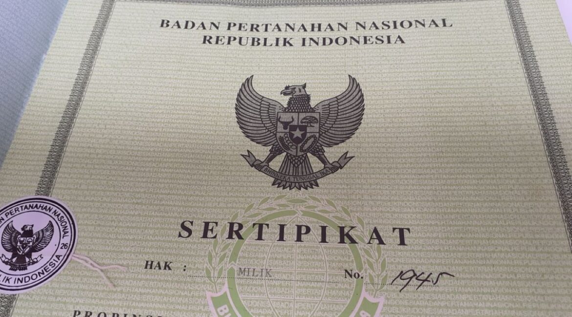 Nomor sertifikat tanah Nomor sertifikat tanah